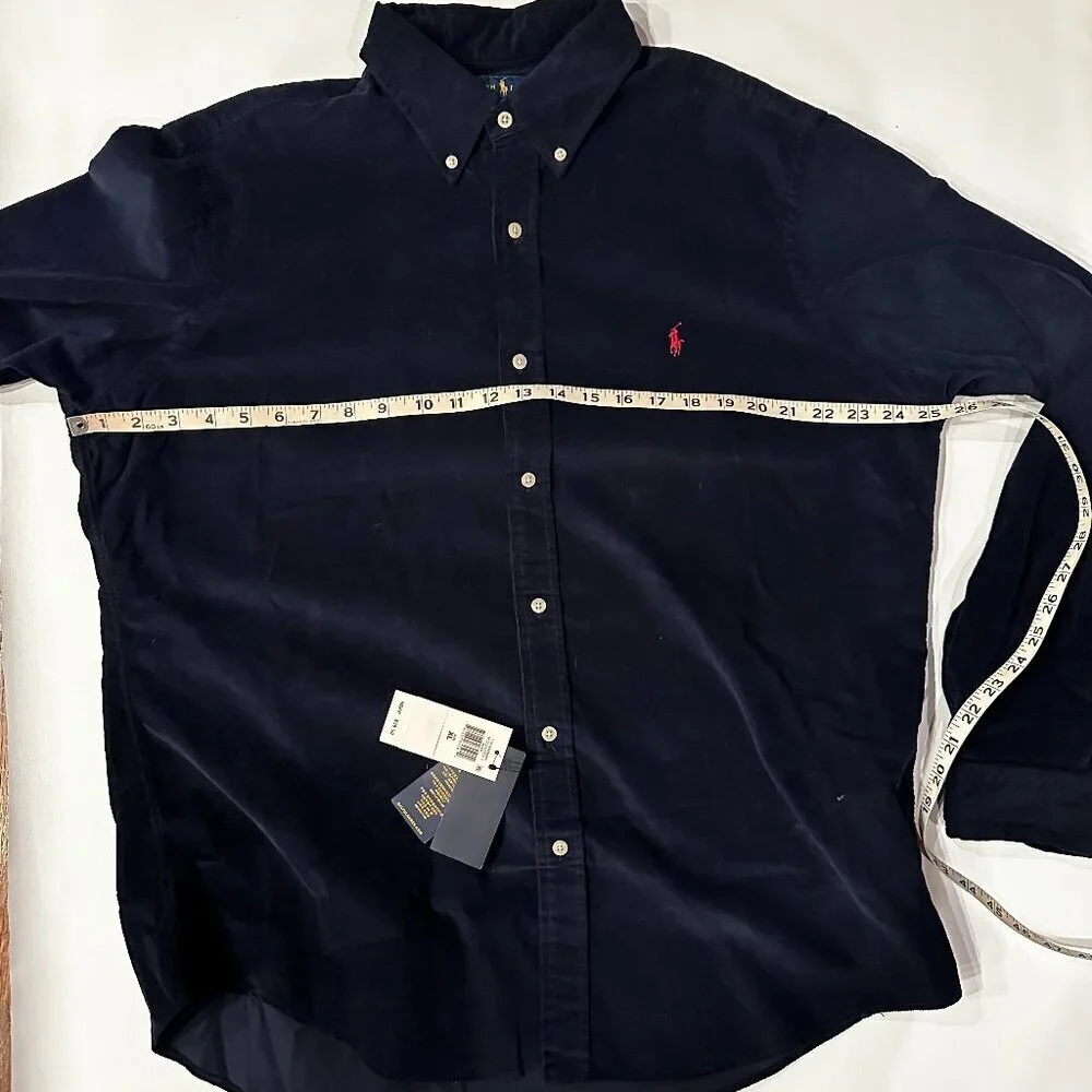 Polo Ralph Lauren Classic Fit Corduroy Shirt Navy XL Button Down NWT